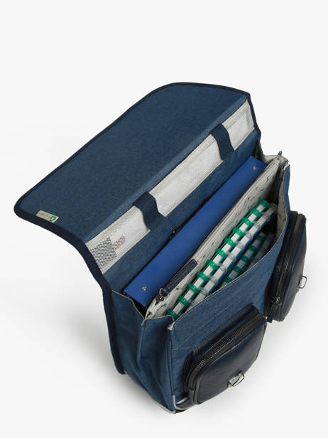 Wheeled Schoolbag 2 Compartments Cameleon Blue vintage color CR38 other view 2