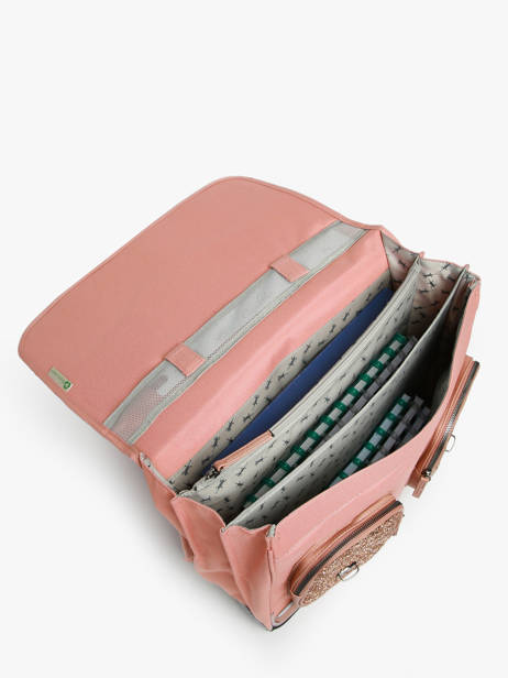 Cartable Enfant 3 Compartiments Cameleon Rose vintage fantasy CA41 vue secondaire 3