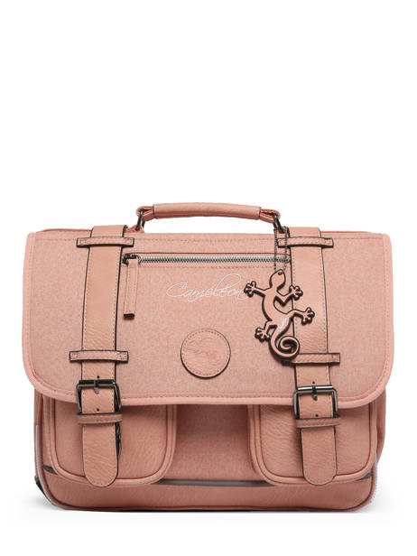 2-compartment Satchel Cameleon Pink vintage color CA146Q other view 7