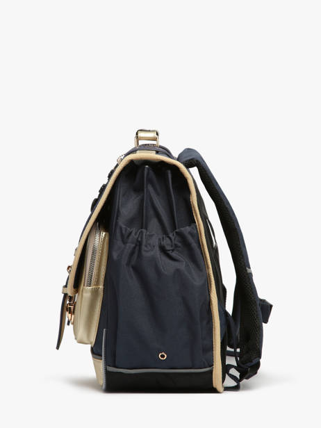 Satchel For Kids 3 Compartments Cameleon Blue vintage fantasy CA41 other view 2