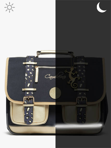 Satchel For Kids 3 Compartments Cameleon Blue vintage fantasy CA41 other view 8