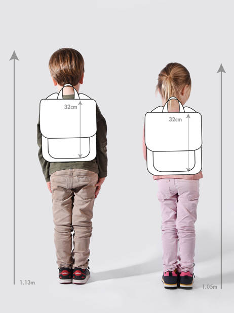 1 Compartment Backpack Cameleon Pink vintage fantasy SD33 other view 1