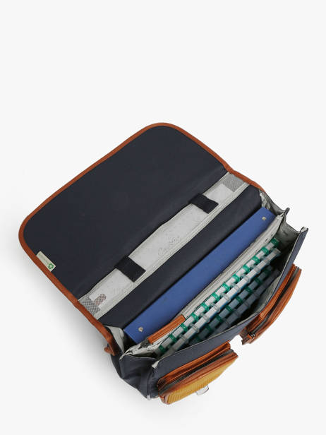 Satchel For Kids 2 Compartments Cameleon Blue vintage urban CA38 other view 3