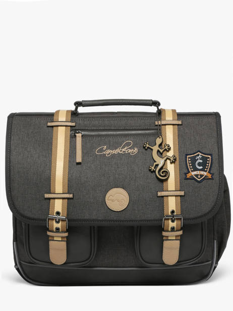 Satchel For Kids 3 Compartments Cameleon Gray vintage urban CA41