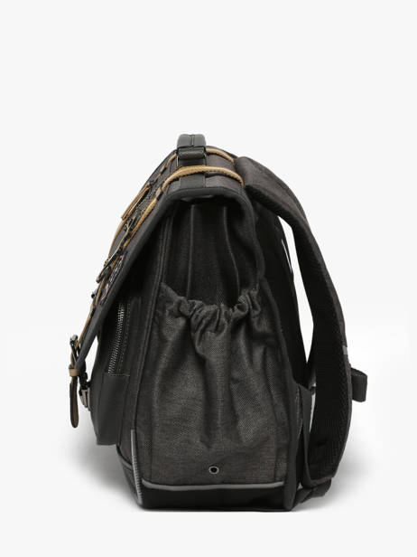 Satchel For Kids 3 Compartments Cameleon Gray vintage urban CA41 other view 2