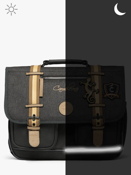 Satchel For Kids 3 Compartments Cameleon Gray vintage urban CA41 other view 8