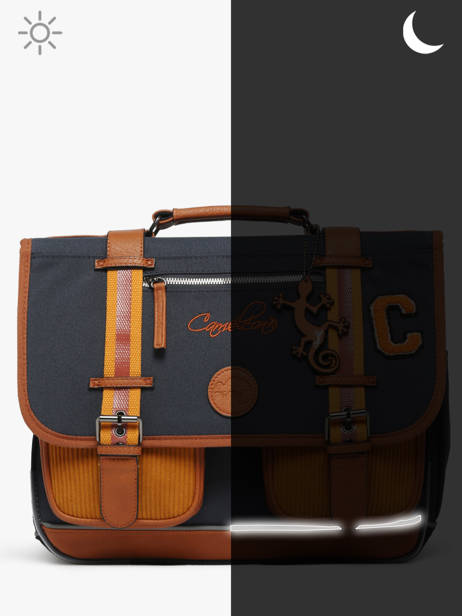 Satchel For Kids 3 Compartments Cameleon Blue vintage urban CA41 other view 8