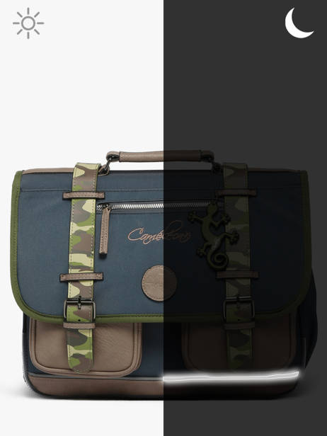 Satchel For Kids 3 Compartments Cameleon Gray vintage urban CA41 other view 8