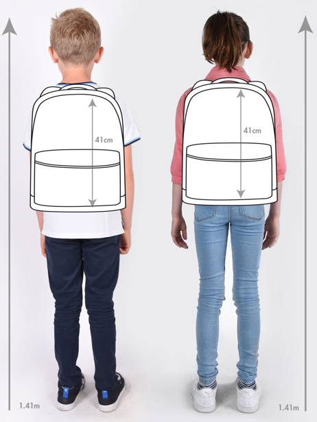 2-compartment Backpack Cameleon Blue vintage urban SO40 other view 1