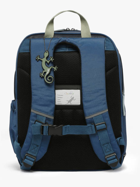 2-compartment Backpack Cameleon Blue vintage urban SO40 other view 4