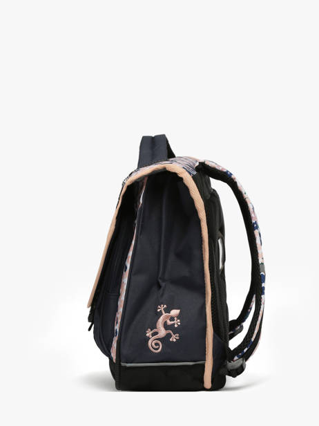 Satchel For Kids 2 Compartments Cameleon Blue actual CA38 other view 2