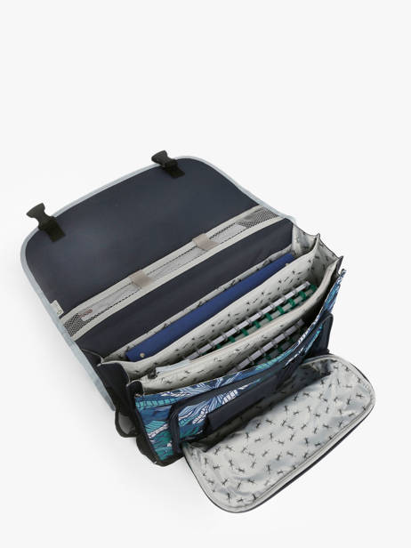 Satchel For Kids 3 Compartments Cameleon Blue actual CA41 other view 3