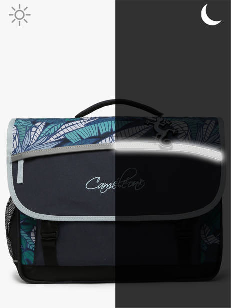 Satchel For Kids 3 Compartments Cameleon Blue actual CA41 other view 7