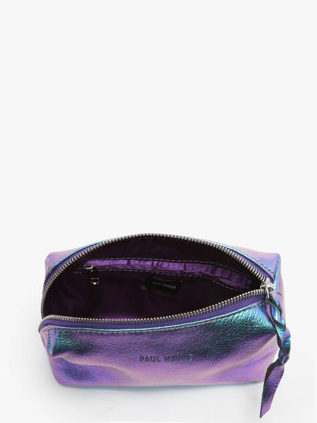 Pouch Leather Paul marius Blue scarabee ADELESCA other view 1