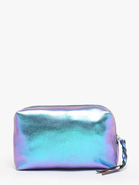 Pouch Leather Paul marius Blue scarabee ADELESCA other view 2