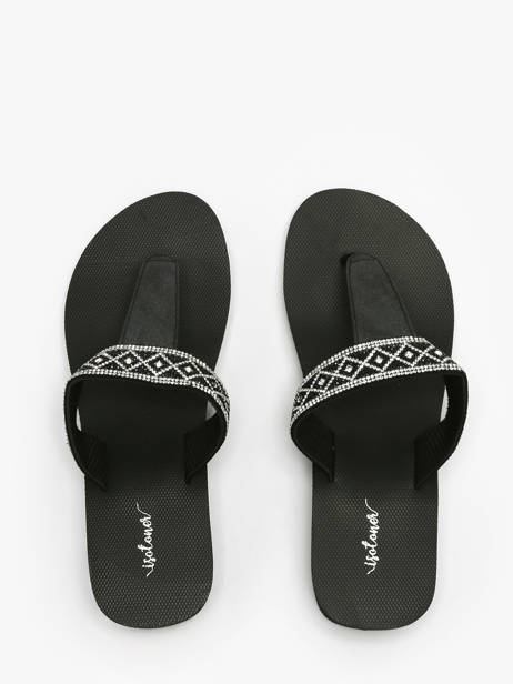 Heeled Flip Flops Isotoner Black women 94934