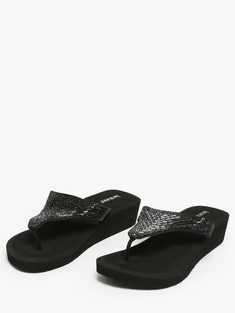 Heeled Flip Flops Isotoner Black women 94615 other view 1