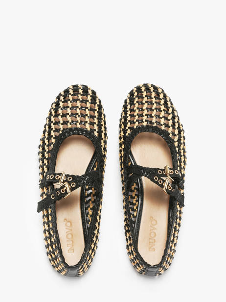 Ballerinas With Straps In Leather Inuovo Black women D47001 other view 3