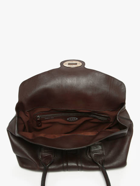 Preloved Leather Turnlock Tote Satchel Tod's Brown second life 437072 other view 5