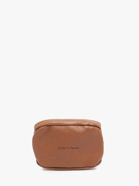 Leather Coin Purse Madras Etrier Brown madras EMAD043 other view 2
