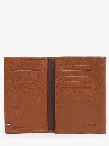 Leather Madras Card Holder Etrier Brown madras EMAD024 other view 1