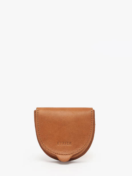 Purse Oil Leather Etrier Brown oil EOIL044