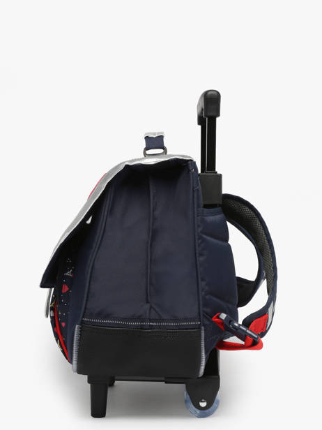 2-compartment Wheeled Satchel Tann's Blue les fantaisies f 42321 other view 2