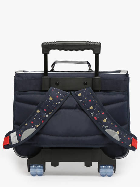 2-compartment Wheeled Satchel Tann's Blue les fantaisies f 42321 other view 4