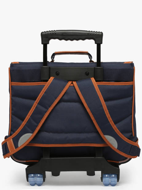 2-compartment Wheeled Satchel Tann's Blue les fantaisies g - 22-43111 other view 5