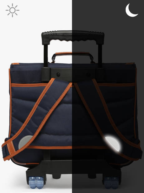 2-compartment Wheeled Satchel Tann's Blue les fantaisies g - 22-43111 other view 7