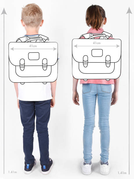 2-compartment Wheeled Satchel Tann's Multicolor les fantaisies f 43324 other view 1