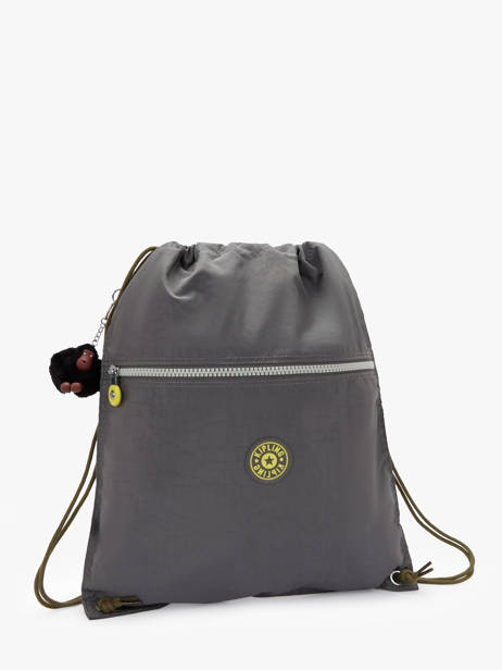 Gym Bag Kipling Gray back to school K09487 other view 2