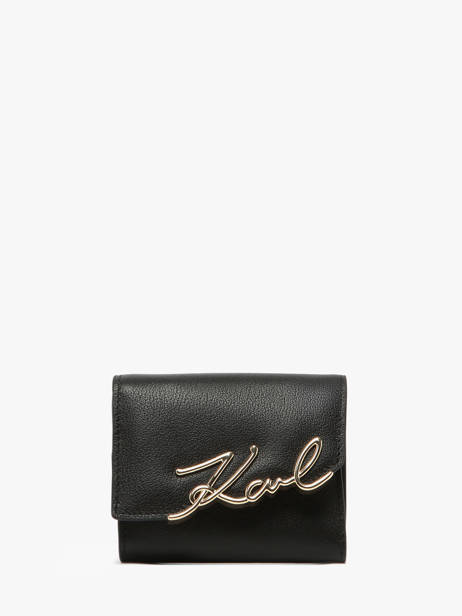 Checkholder Leather Karl lagerfeld Black k signature A3W32019