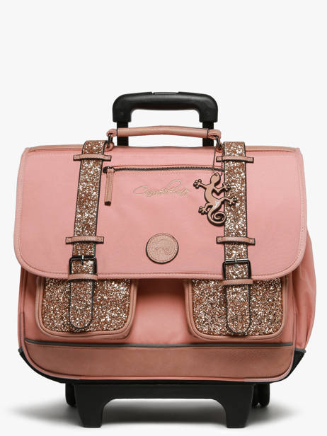 3-compartment Wheeled Satchel Cameleon Pink vintage fantasy CR41