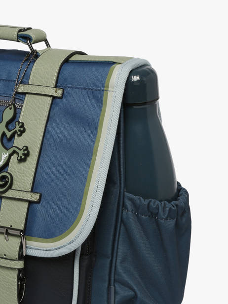 Satchel For Kids 3 Compartments Cameleon Blue vintage urban CA41 other view 5