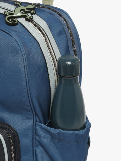 2-compartment Backpack Cameleon Blue vintage urban SO40 other view 5