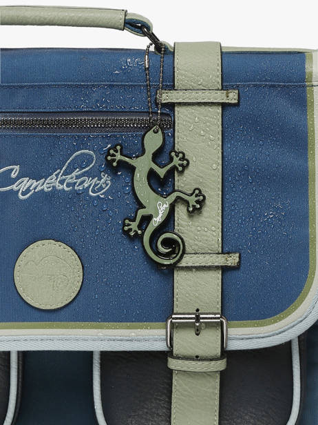 2-compartment Backpack Cameleon Blue vintage urban SO40 other view 6