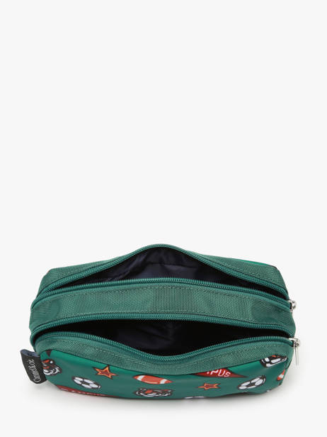 2-compartment Pouch Caramel et cie Green fier GA other view 1