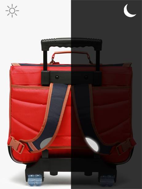 2-compartment Wheeled Satchel Tann's Red les fantaisies g 43124 other view 6
