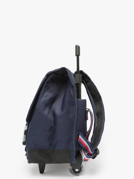 2-compartment Wheeled Satchel Federat. france football Blue fff 25BX203A other view 2