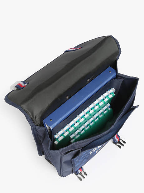 2-compartment Wheeled Satchel Federat. france football Blue fff 25BX203A other view 3
