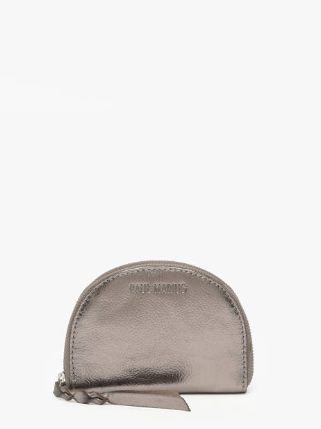 Leather Manon Wallet Paul marius Silver vintage MANON