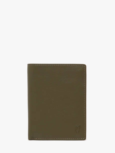 Wallet Leather Yves renard Green smooth 15418