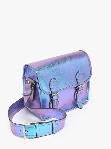 Leather La Sacoche Scarabee Crossbody Bag Paul marius Blue scarabee SACOSSCA other view 2