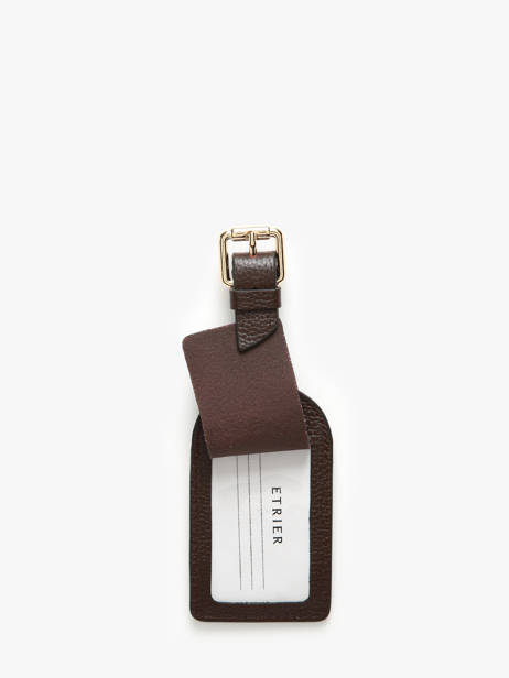 Luggage Tag Tradition Cuir Etrier Brown tradition ETRA901M other view 1