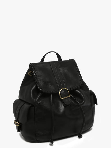 Sac à Dos Cuir Basilic pepper Noir utility BUTI10 vue secondaire 1