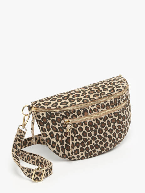 Leather Velvet Leopardo Belt Bag Milano Beige velvet leopardo VL24091 other view 2