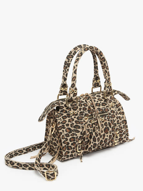 Shoulder Bag Velvet Leopardo Leather Milano Beige velvet leopardo VL24093 other view 2