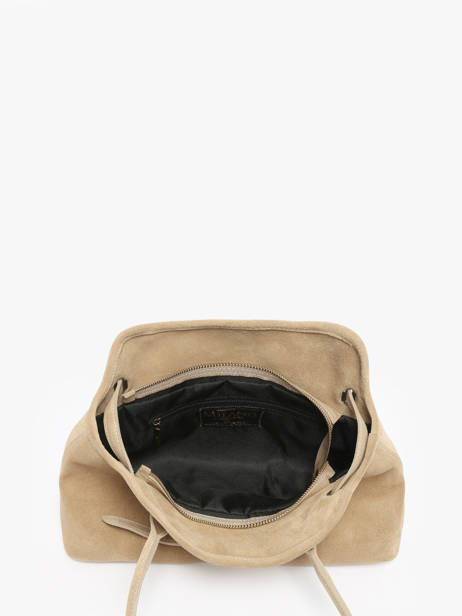 Shoulder Bag Velvet Leather Milano Beige velvet VE260610 other view 3
