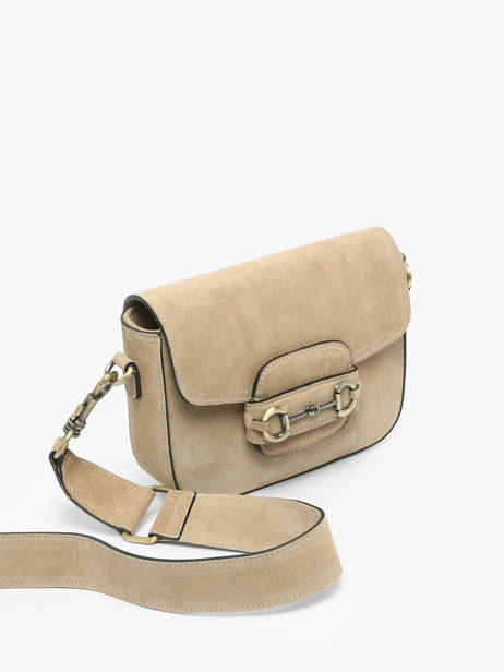 Shoulder Bag Velvet Leather Milano Beige velvet VE260611 other view 2